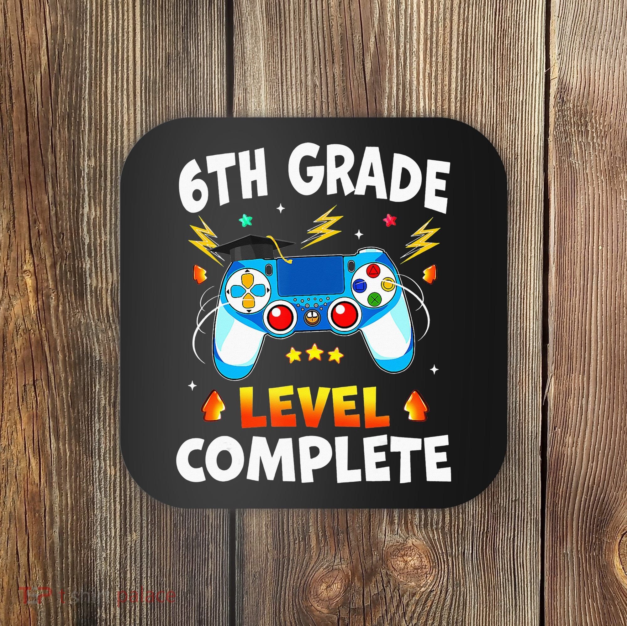 6Th Grade Level Complete School Graduation Video Gamer Coaster