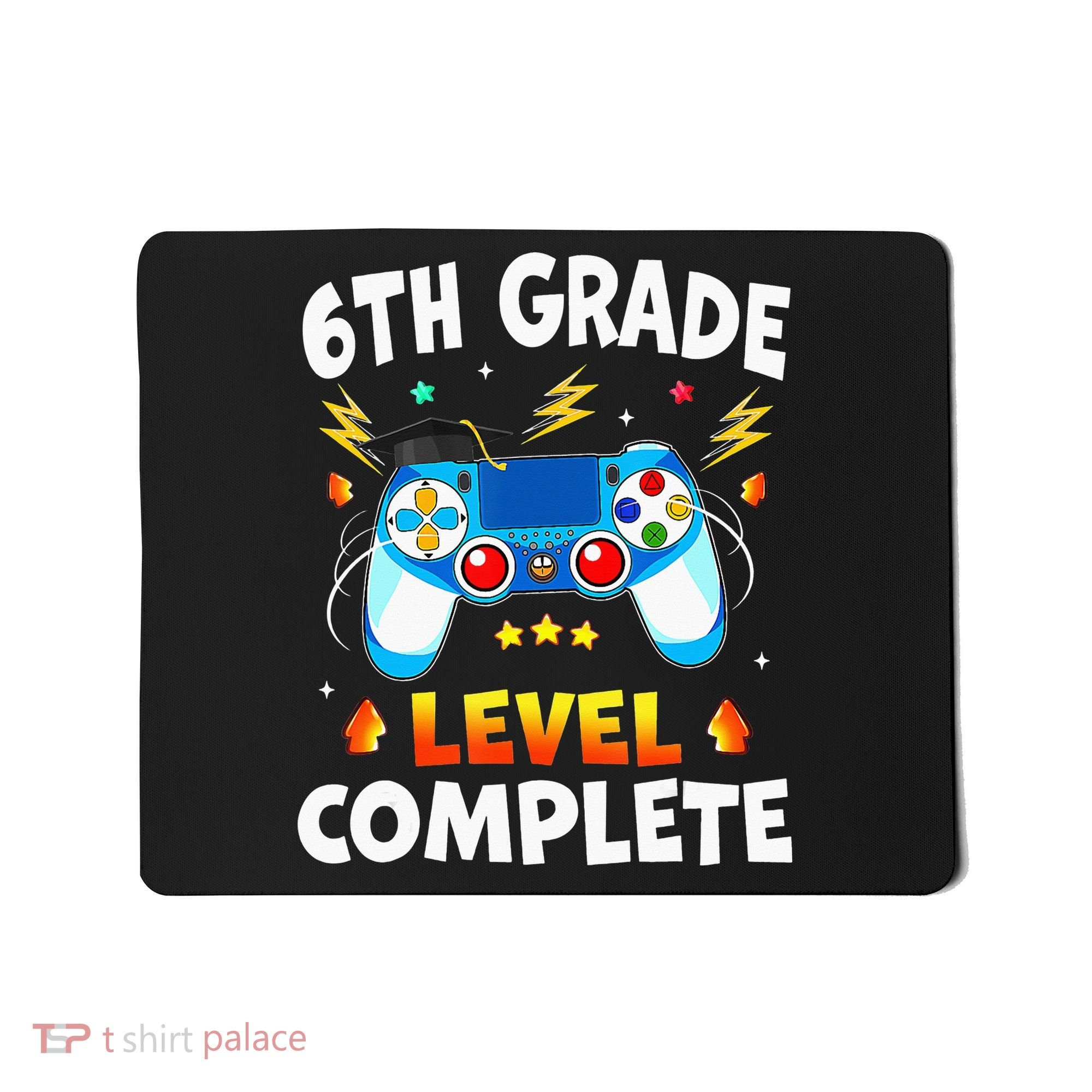 6Th Grade Level Complete School Graduation Video Gamer Mousepad
