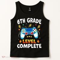 6Th Grade Level Complete School Graduation Video Gamer Tank Top thumb 2