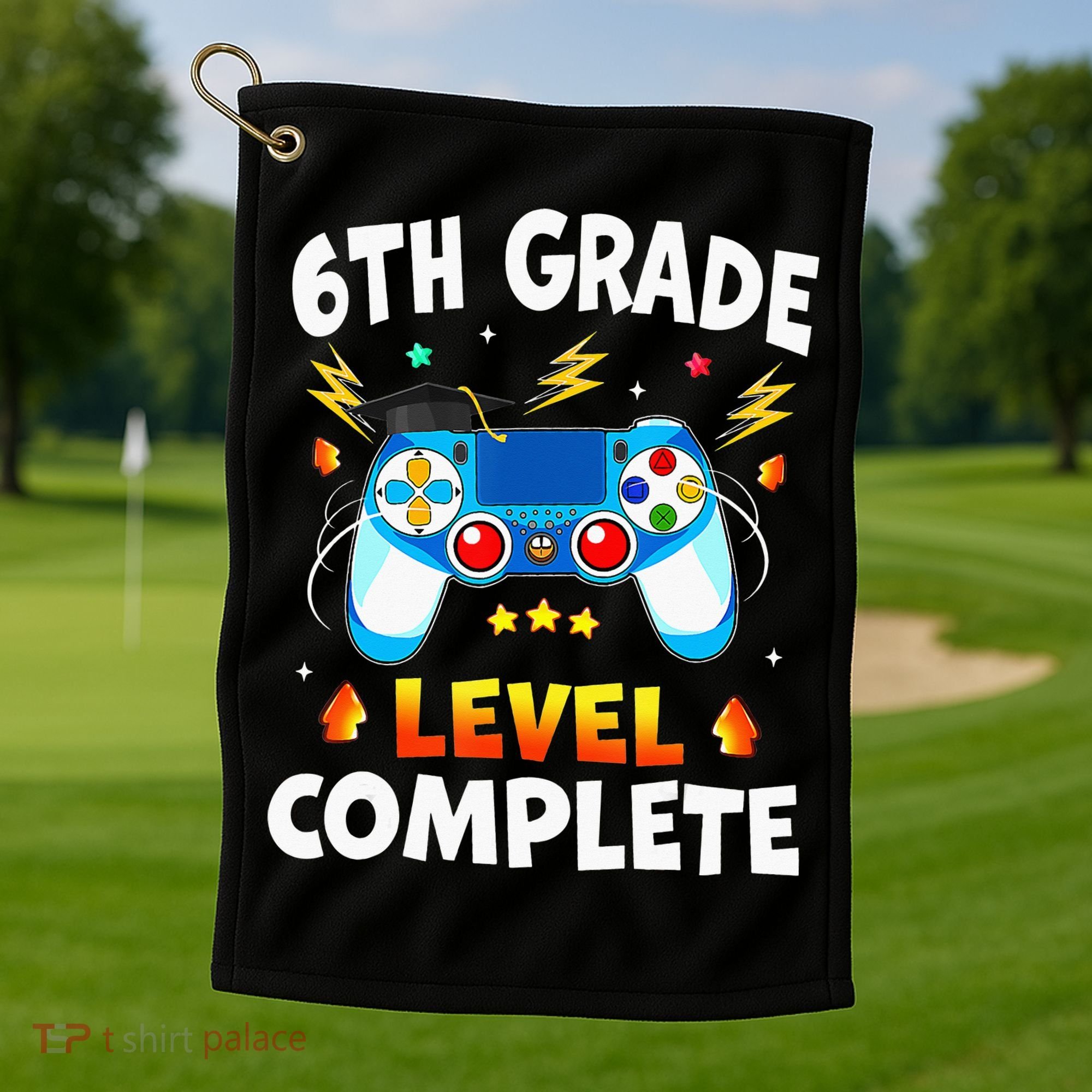 6Th Grade Level Complete School Graduation Video Gamer Golf Towel