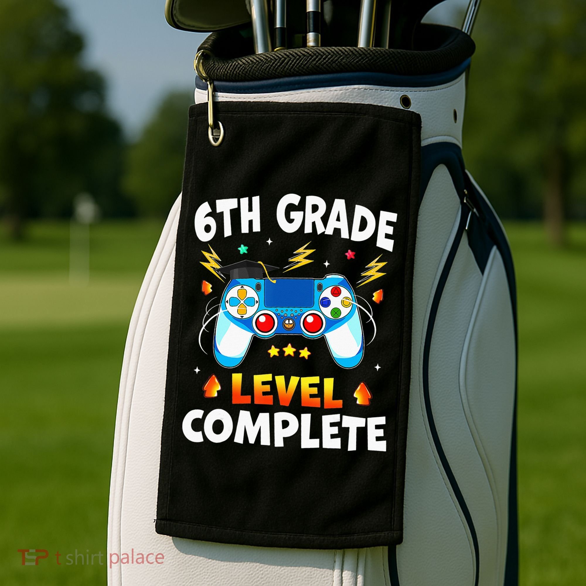 6Th Grade Level Complete School Graduation Video Gamer Golf Towel