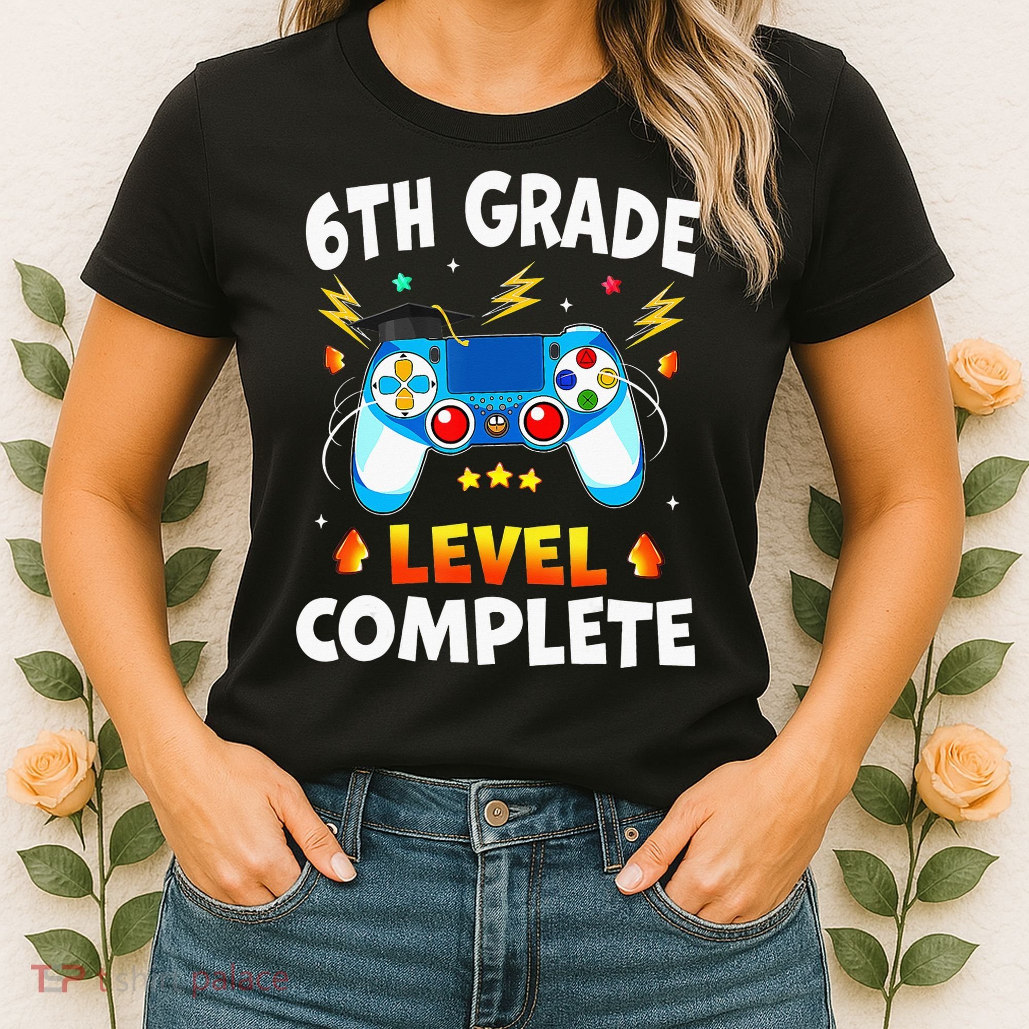 6Th Grade Level Complete School Graduation Video Gamer Women's T-Shirt