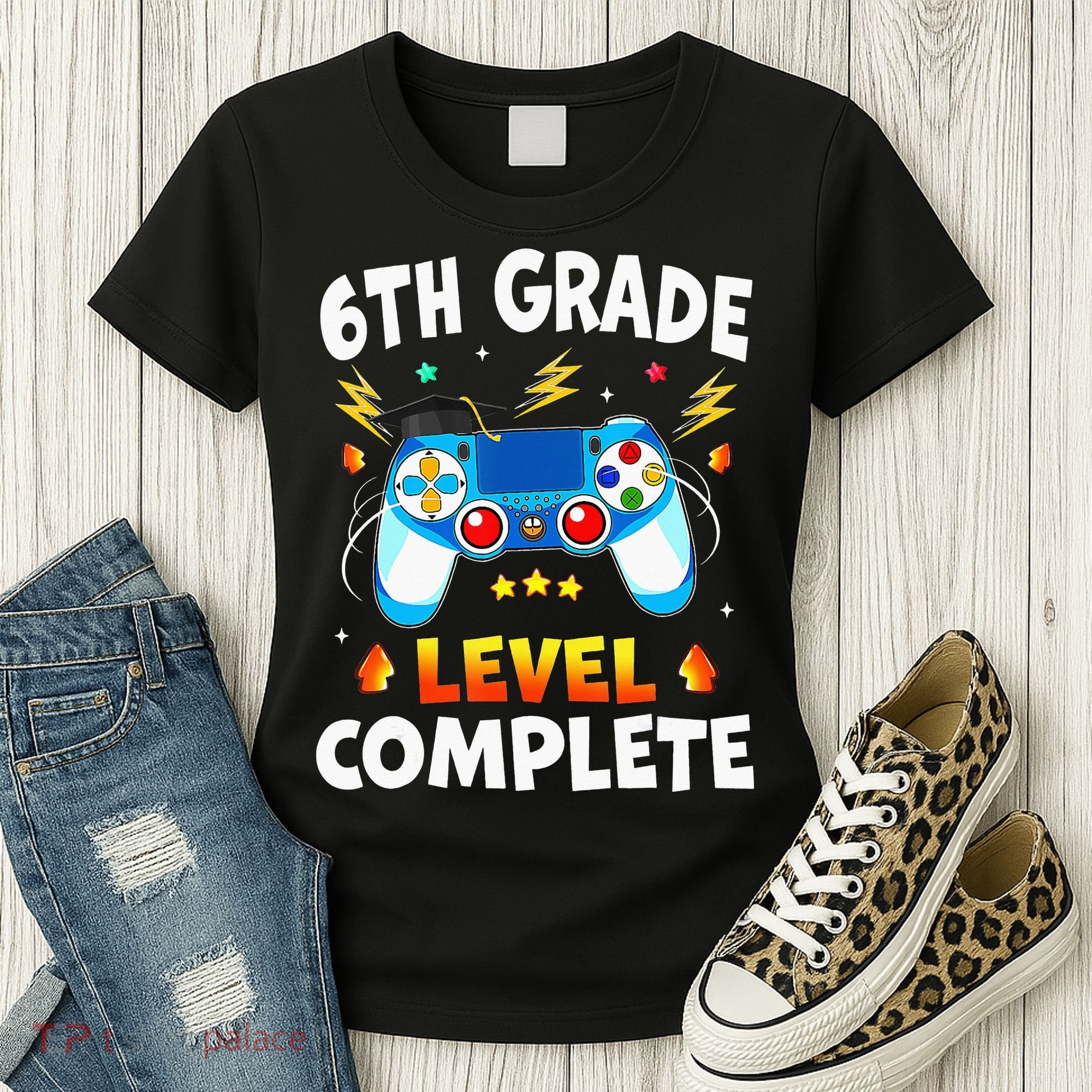 6Th Grade Level Complete School Graduation Video Gamer Women's T-Shirt