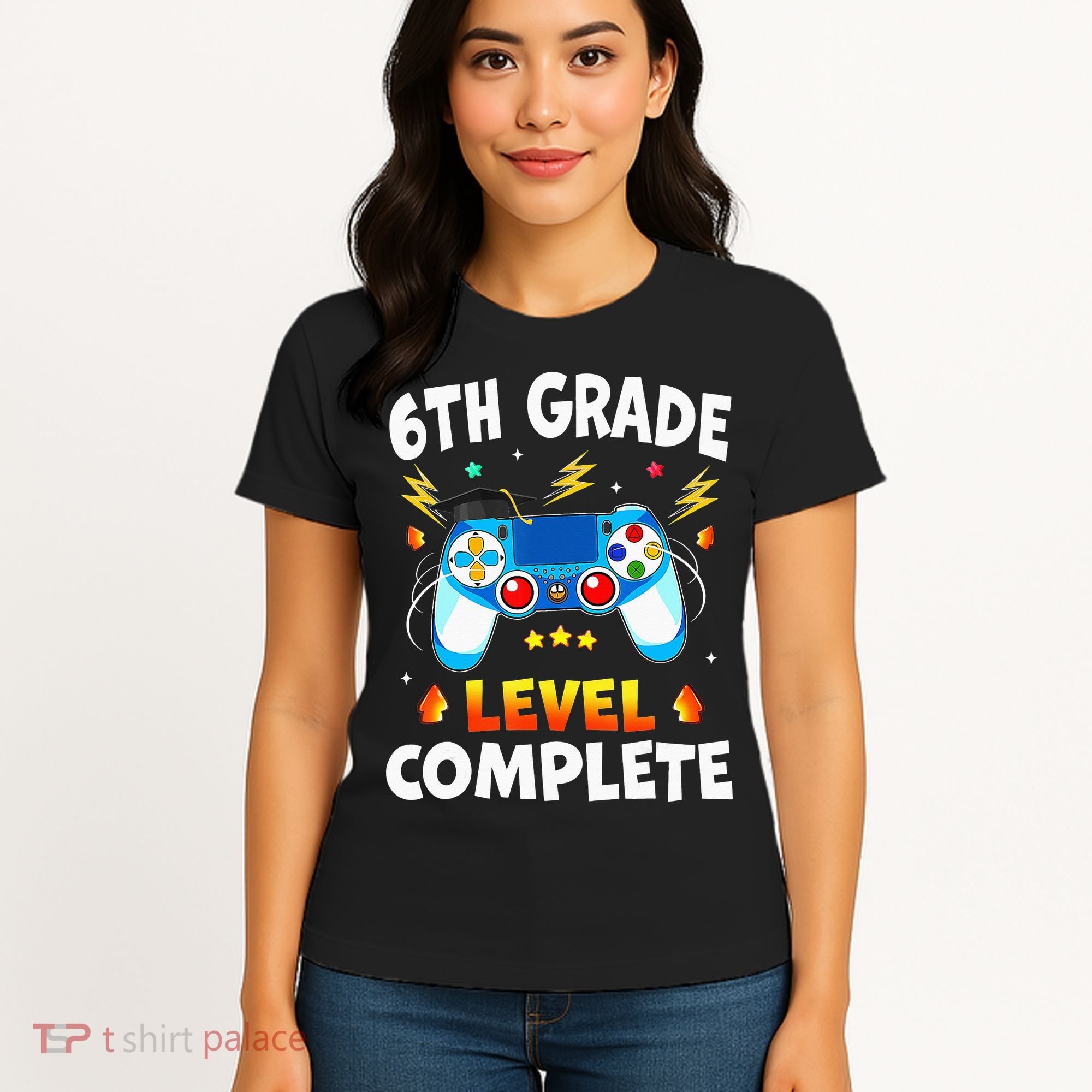 6Th Grade Level Complete School Graduation Video Gamer Women's T-Shirt