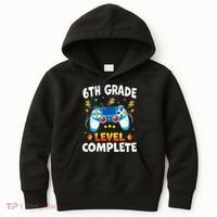 6Th Grade Level Complete School Graduation Video Gamer Kids Hoodie thumb 0