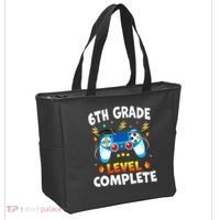 6Th Grade Level Complete School Graduation Video Gamer Tote Bag thumb 2