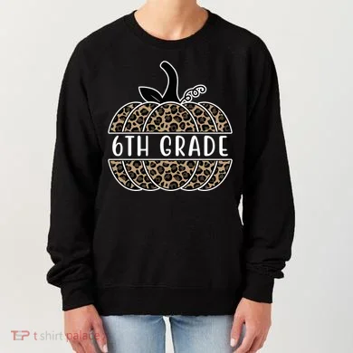 6th Grade Leopard Pumpkin Women's Sweatshirt