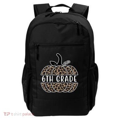 6th Grade Leopard Pumpkin Backpack
