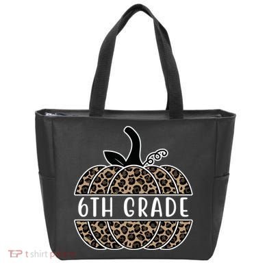 6th Grade Leopard Pumpkin Tote Bag