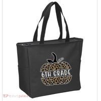 6th Grade Leopard Pumpkin Tote Bag thumb 2