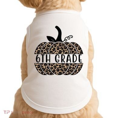 6th Grade Leopard Pumpkin Doggie Tank