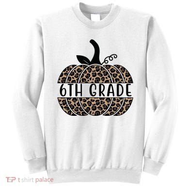 6th Grade Leopard Pumpkin Sweatshirt
