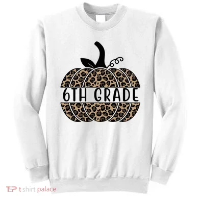 6th Grade Leopard Pumpkin Sweatshirt