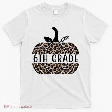 6th Grade Leopard Pumpkin T-Shirt