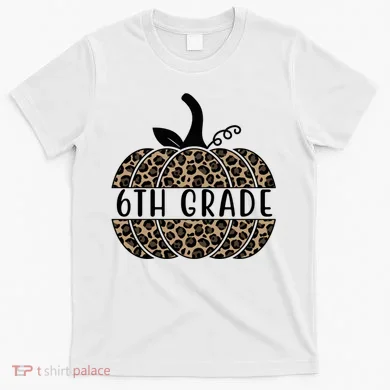 6th Grade Leopard Pumpkin T-Shirt