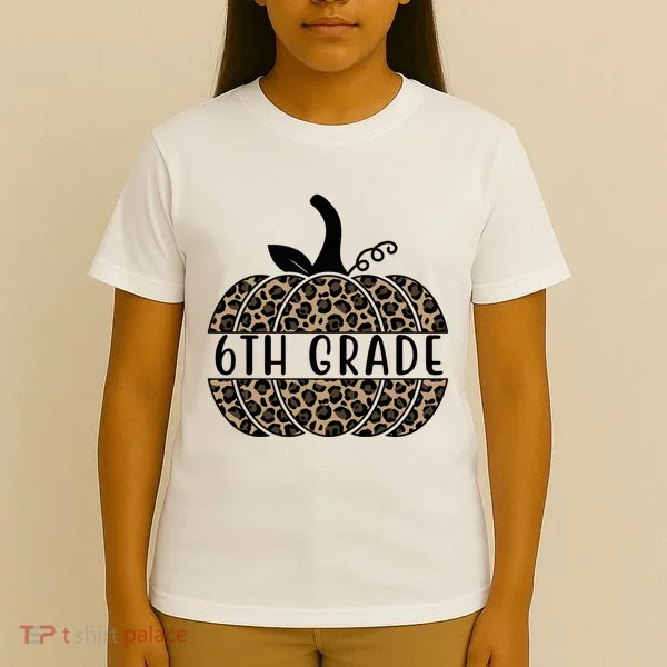 6th Grade Leopard Pumpkin T-Shirt