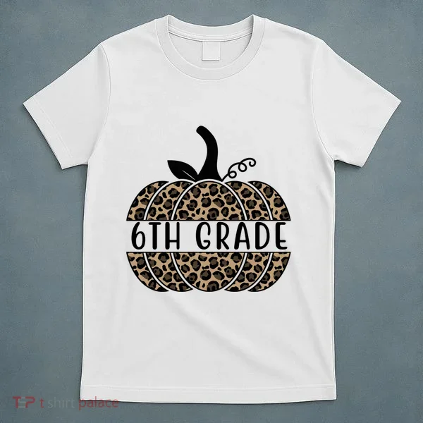 6th Grade Leopard Pumpkin T-Shirt