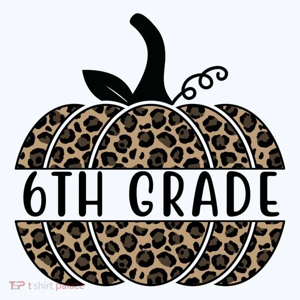 6th Grade Leopard Pumpkin T-Shirt