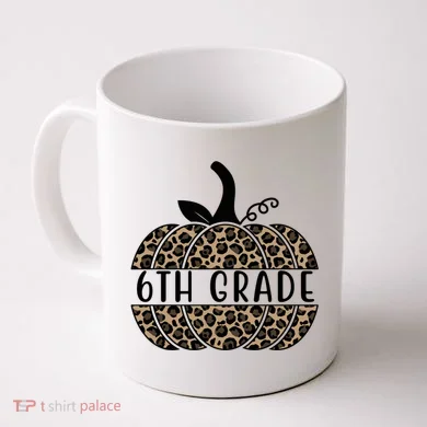6th Grade Leopard Pumpkin Coffee Mug