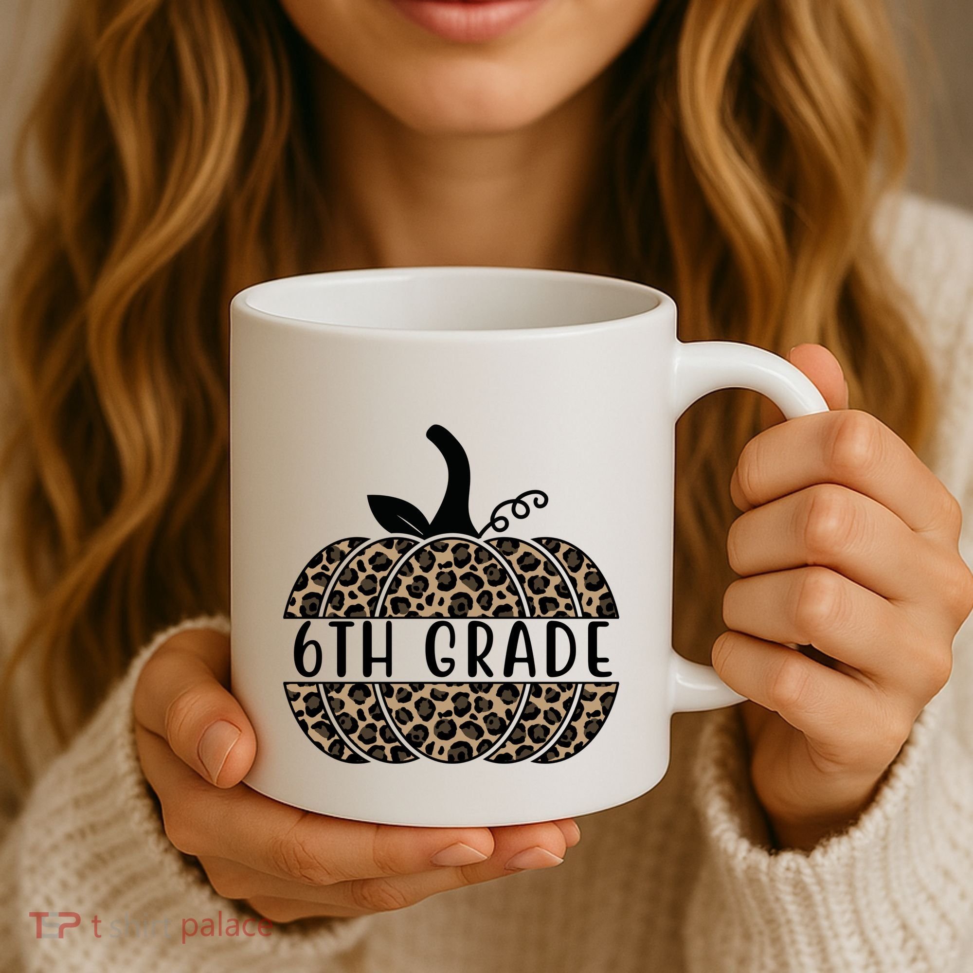 6th Grade Leopard Pumpkin Coffee Mug