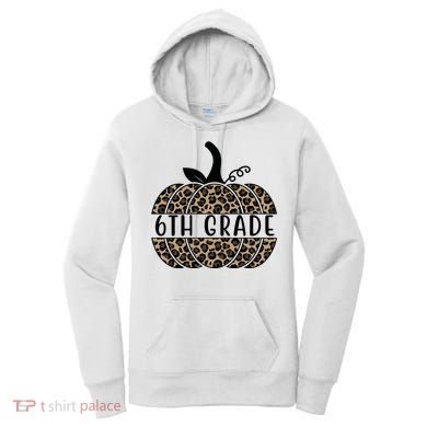 6th Grade Leopard Pumpkin Women's Hoodie