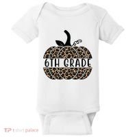6th Grade Leopard Pumpkin Baby Bodysuit thumb 0