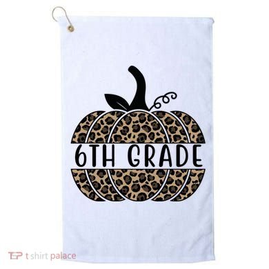 6th Grade Leopard Pumpkin Golf Towel