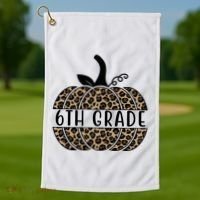 6th Grade Leopard Pumpkin Golf Towel thumb 1