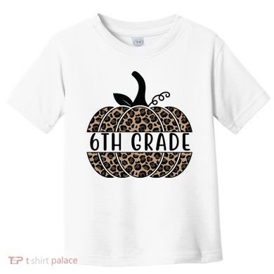 6th Grade Leopard Pumpkin Toddler T-Shirt