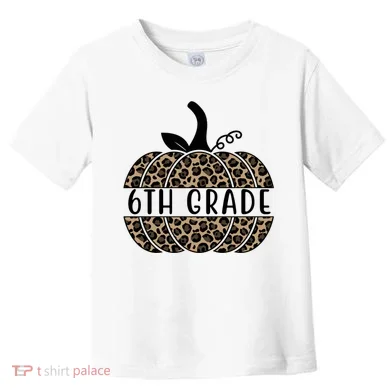 6th Grade Leopard Pumpkin Toddler T-Shirt