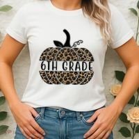 6th Grade Leopard Pumpkin Women's T-Shirt thumb 2