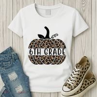 6th Grade Leopard Pumpkin Women's T-Shirt thumb 3