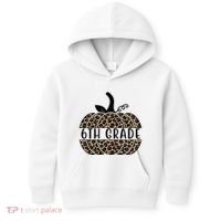 6th Grade Leopard Pumpkin Kids Hoodie thumb 0