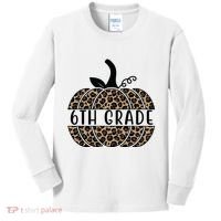 6th Grade Leopard Pumpkin Kids Long Sleeve Shirt thumb 0