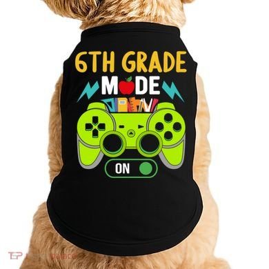 6Th Grade Mode On Gamer Back To School First Days Funny Gift Doggie Tank