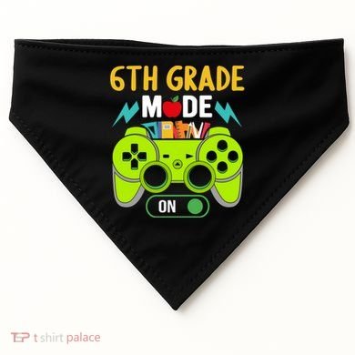 6Th Grade Mode On Gamer Back To School First Days Funny Gift USA-Made Doggie Bandana