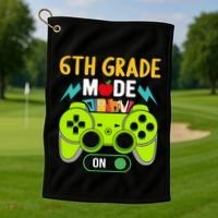 6Th Grade Mode On Gamer Back To School First Days Funny Gift Golf Towel thumb 1