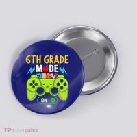 6Th Grade Mode On Gamer Back To School First Days Funny Gift Button thumb 0