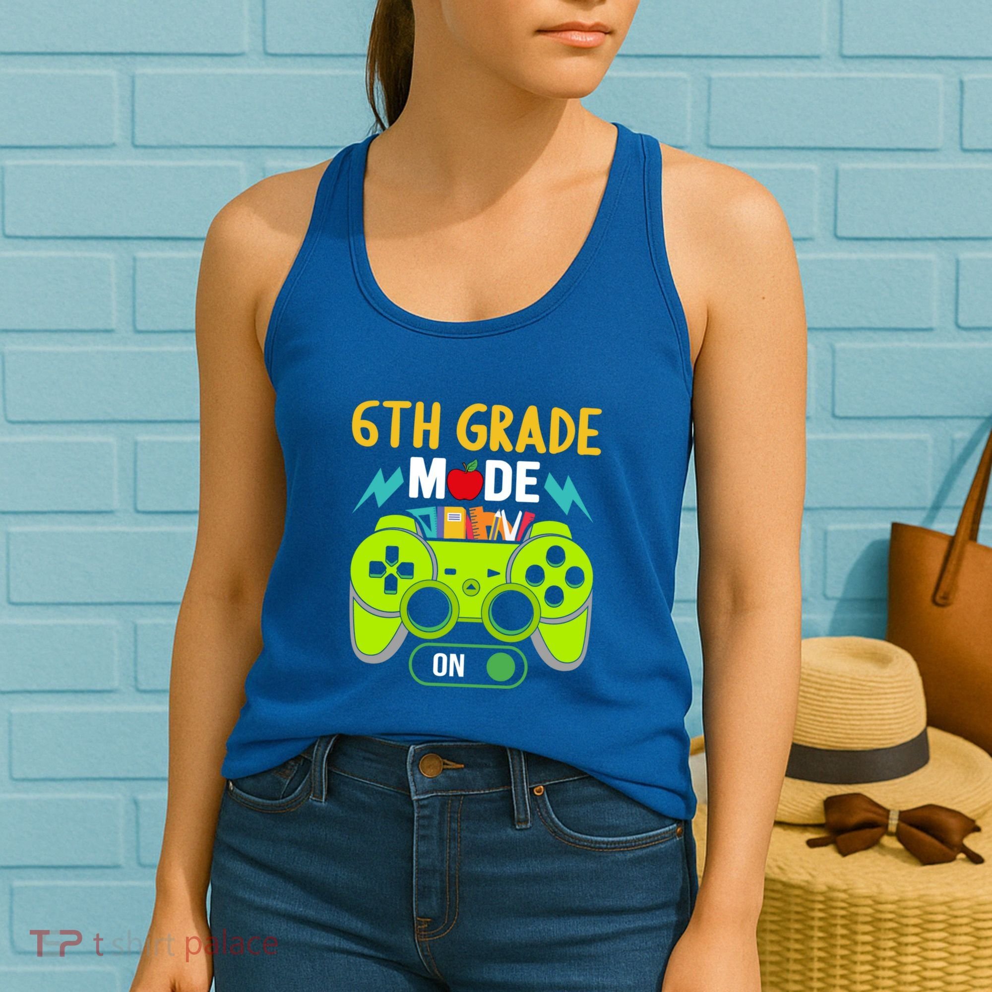 6Th Grade Mode On Gamer Back To School First Days Funny Gift Women's Tank Top