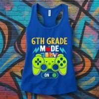6Th Grade Mode On Gamer Back To School First Days Funny Gift Women's Tank Top thumb 3