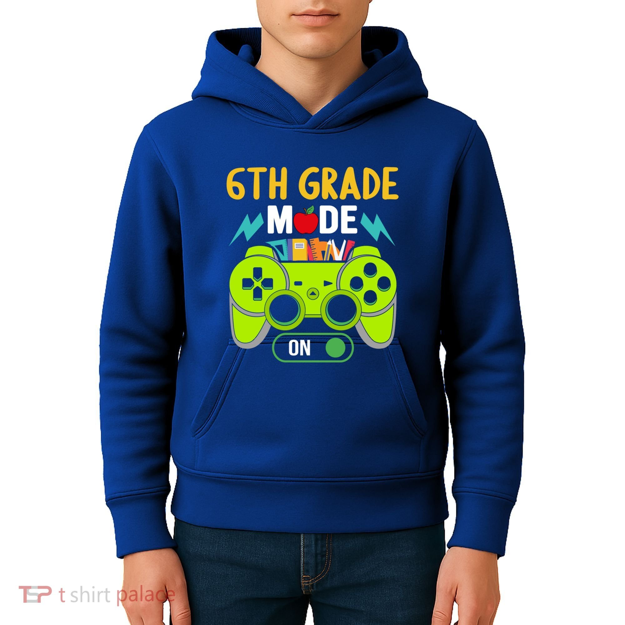 6Th Grade Mode On Gamer Back To School First Days Funny Gift Kids Hoodie