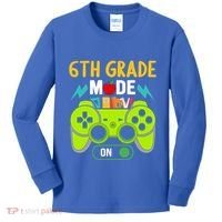 6Th Grade Mode On Gamer Back To School First Days Funny Gift Kids Long Sleeve Shirt thumb 0