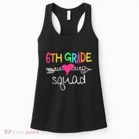 6th Grade Squad Sixth Teacher Student Team Back To School Women's Tank Top thumb 0