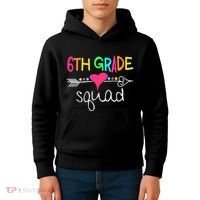 6th Grade Squad Sixth Teacher Student Team Back To School Kids Hoodie thumb 4