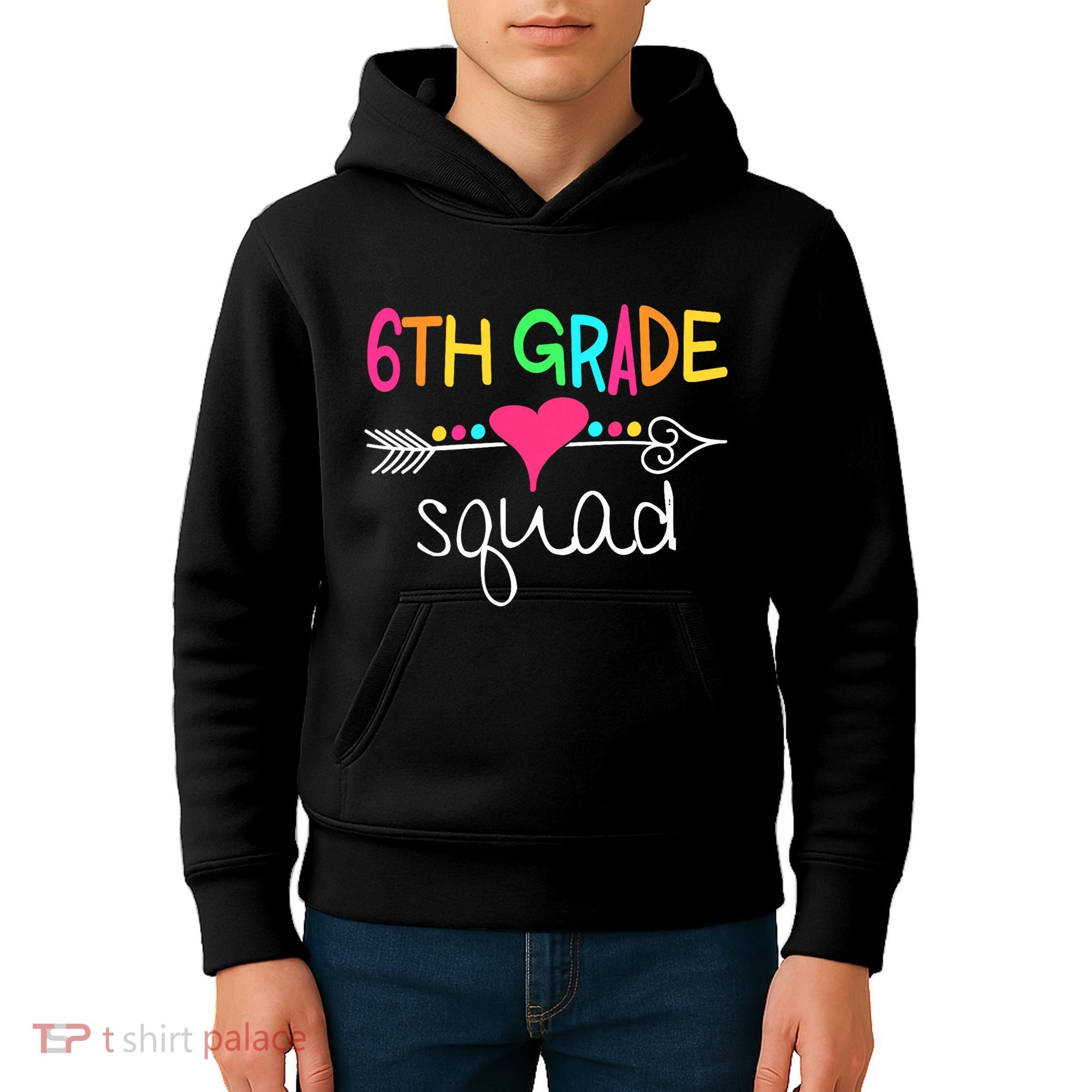 6th Grade Squad Sixth Teacher Student Team Back To School Kids Hoodie
