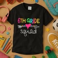 6th Grade Squad Sixth Teacher Student Team Back To School Kids T-Shirt thumb 3