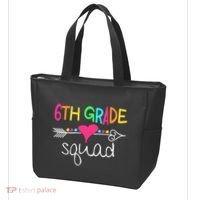 6th Grade Squad Sixth Teacher Student Team Back To School Tote Bag thumb 3