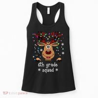 6th Grade Squad Reindeer Christmas Women's Tank Top thumb 0