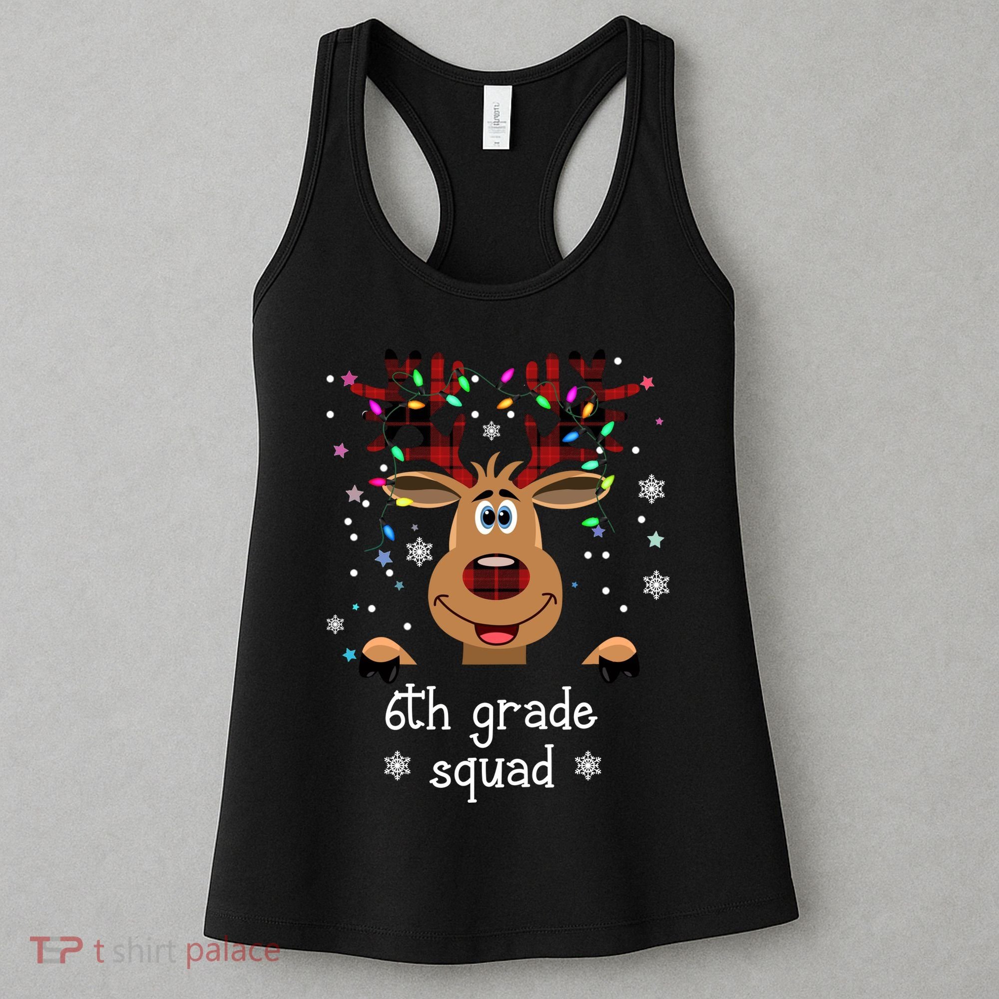 6th Grade Squad Reindeer Christmas Women's Tank Top