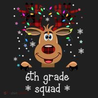 6th Grade Squad Reindeer Christmas Hat thumb 2